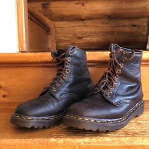 Dr. Martens 1460 Air Wair Brown Leather Lace up Boots